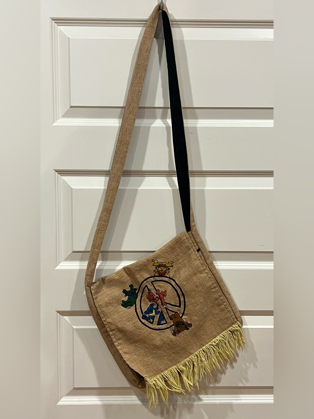 Grateful Dead Gypsy Rose Purse Crossbody Bag Embroidered Dancing Bears Peace